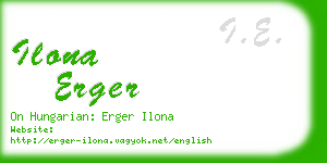 ilona erger business card